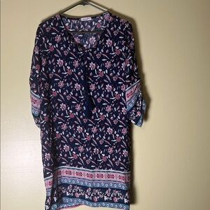 Hotouch Floral Navy Blue Women's dress